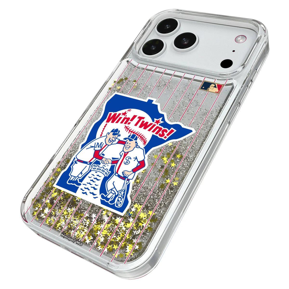 Minnesota Twins 1976-1986 - Cooperstown Collection Pinstripe Glitter Phone Case for Apple iPhone