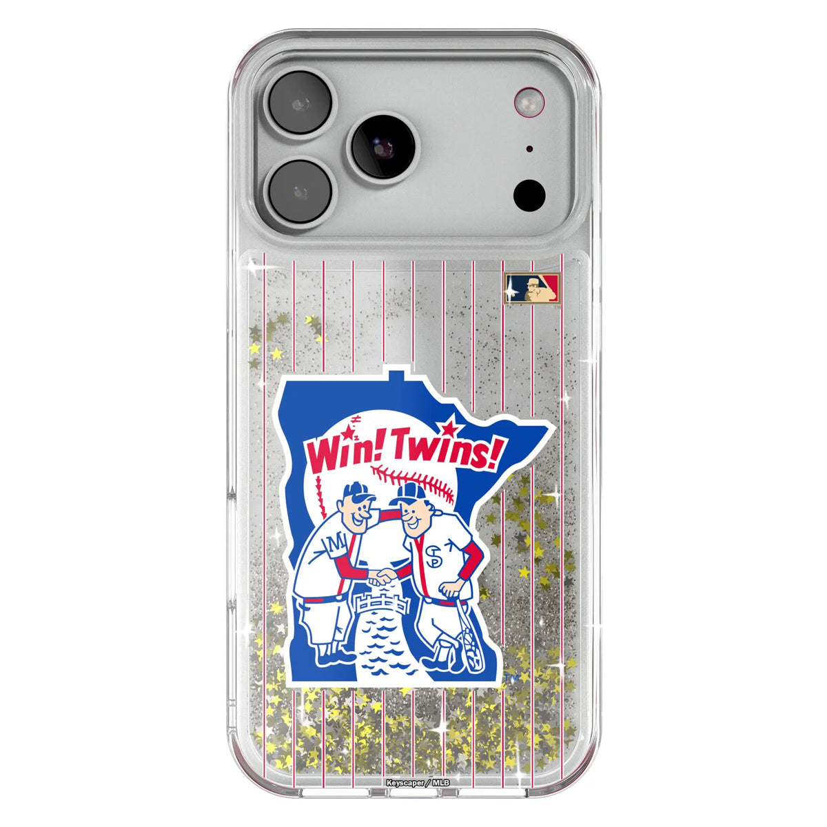 Minnesota Twins 1976-1986 - Cooperstown Collection Pinstripe Glitter Phone Case for Apple iPhone