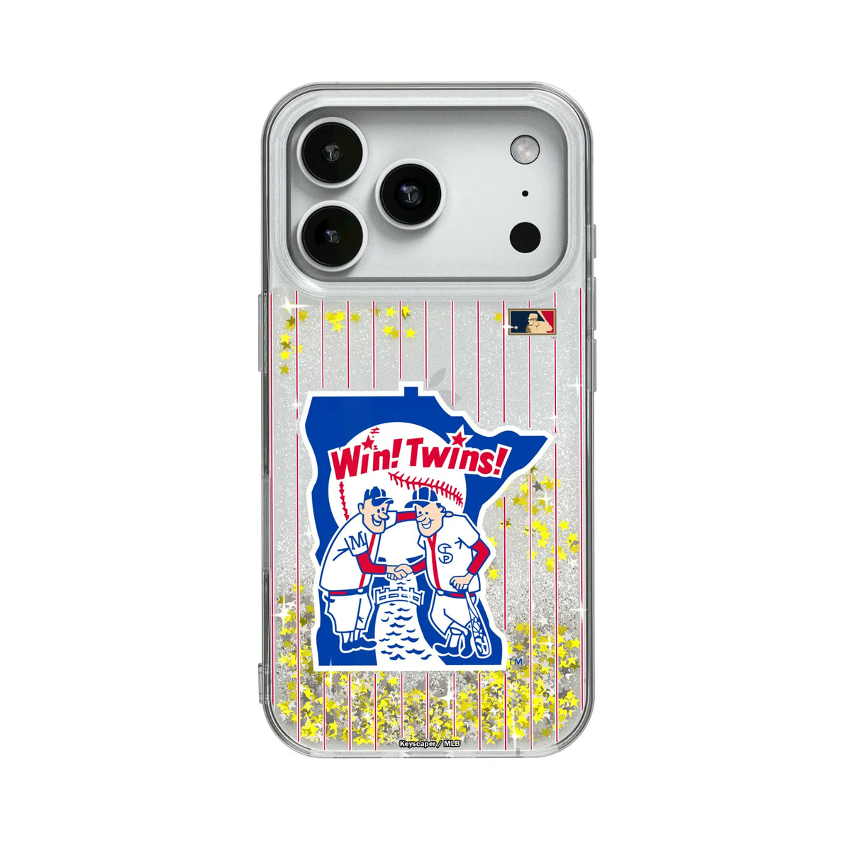 Minnesota Twins 1976-1986 - Cooperstown Collection Pinstripe Glitter Phone Case for Apple iPhone