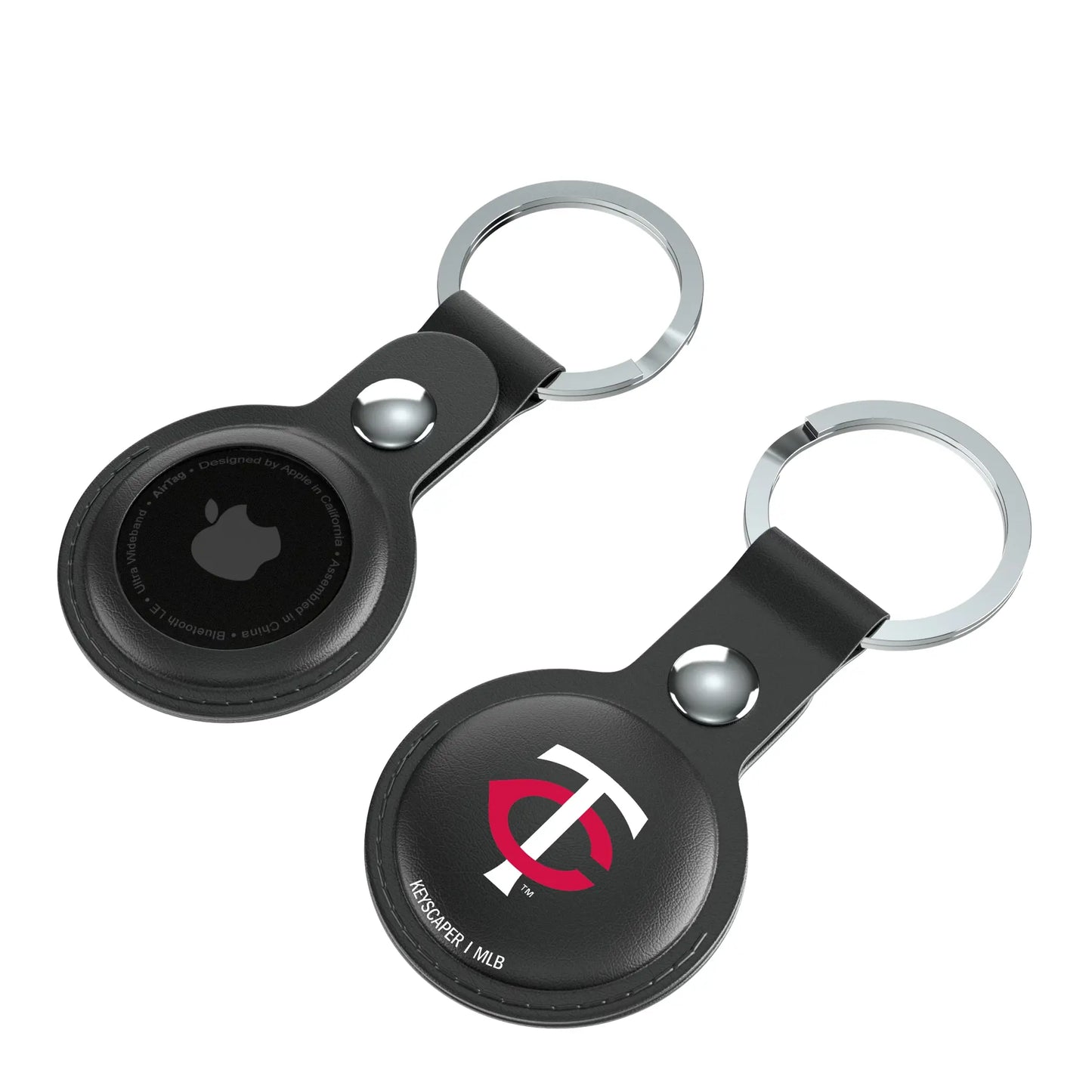 Minnesota Twins Insignia Black Airtag Holder 2-Pack