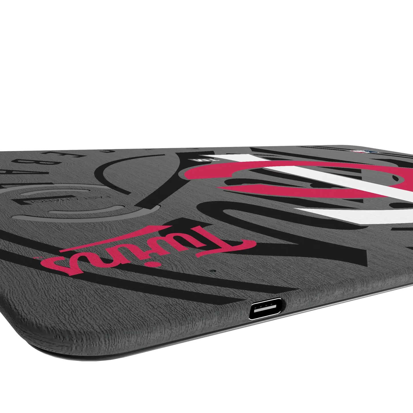 Minnesota Twins Monocolor Tilt 15-Watt Wireless Charger and Mouse Pad