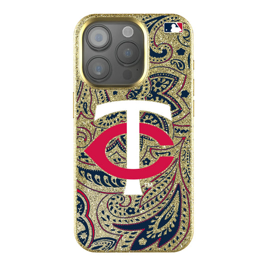 Minnesota Twins Paisley Bling Phone Case for Apple iPhone