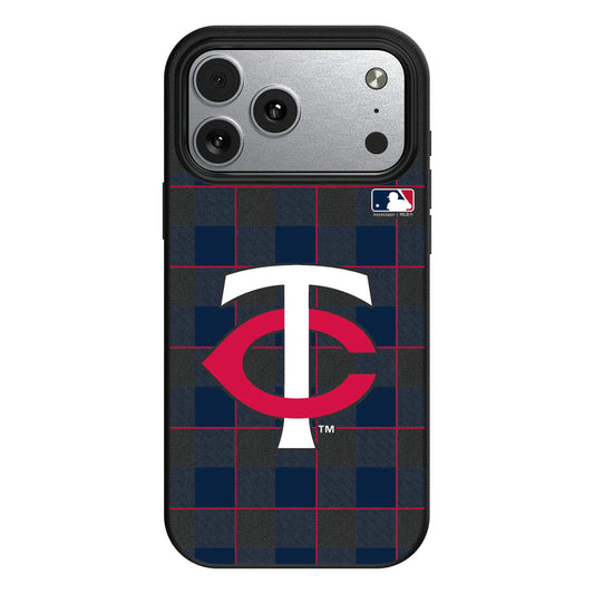 Minnesota Twins Plaid MagSafe Compatible Phone Case for Apple iPhone