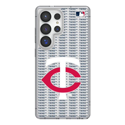Minnesota Twins Text Backdrop Clear Phone Case for Samsung Galaxy