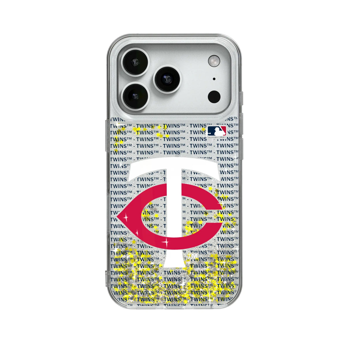 Minnesota Twins Text Backdrop Glitter Phone Case for Apple iPhone