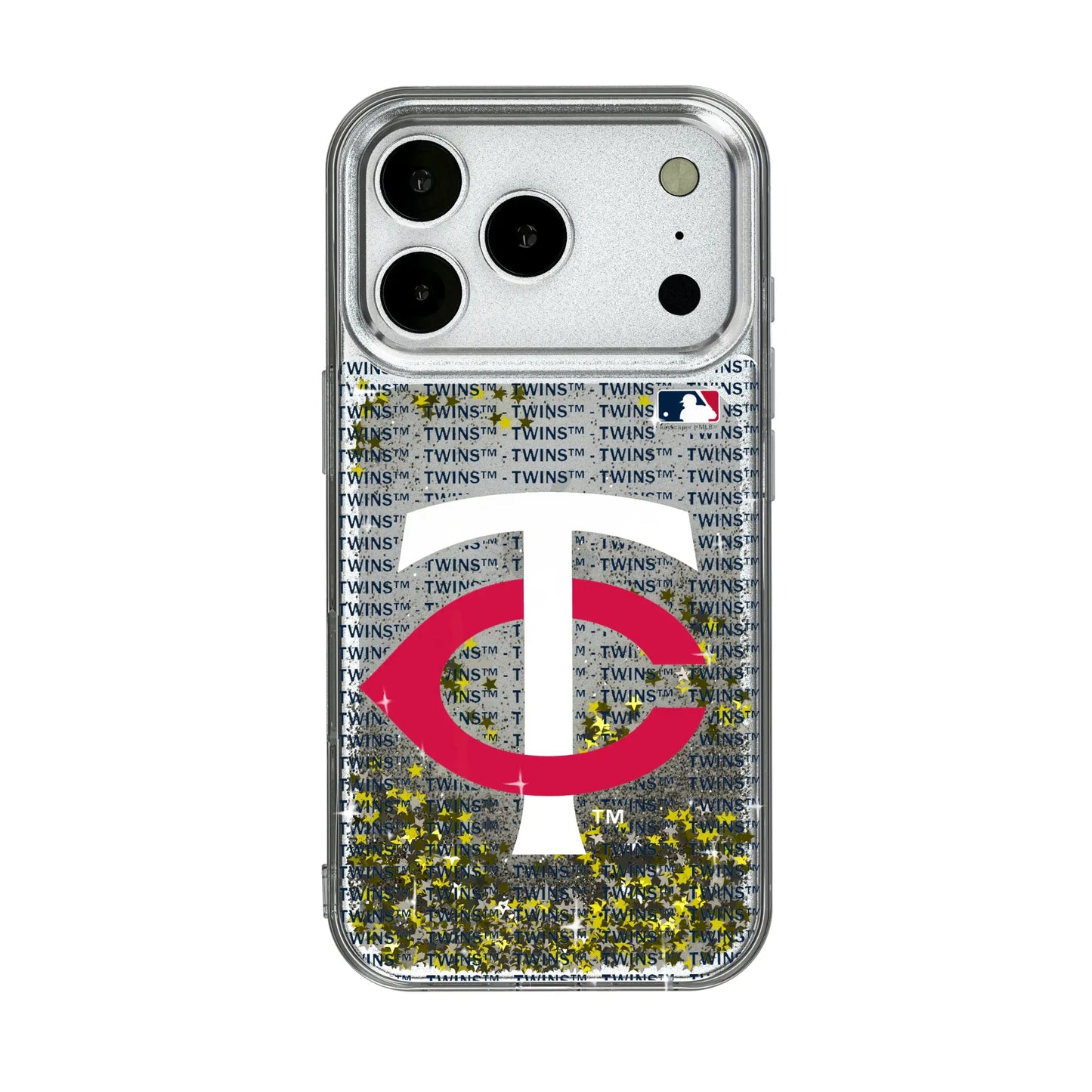 Minnesota Twins Text Backdrop Glitter Phone Case for Apple iPhone