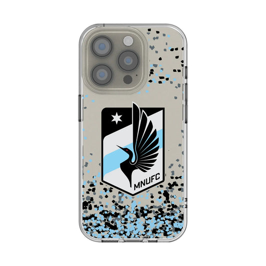 Minnesota United FC Confetti Clear Phone Case for Apple iPhone