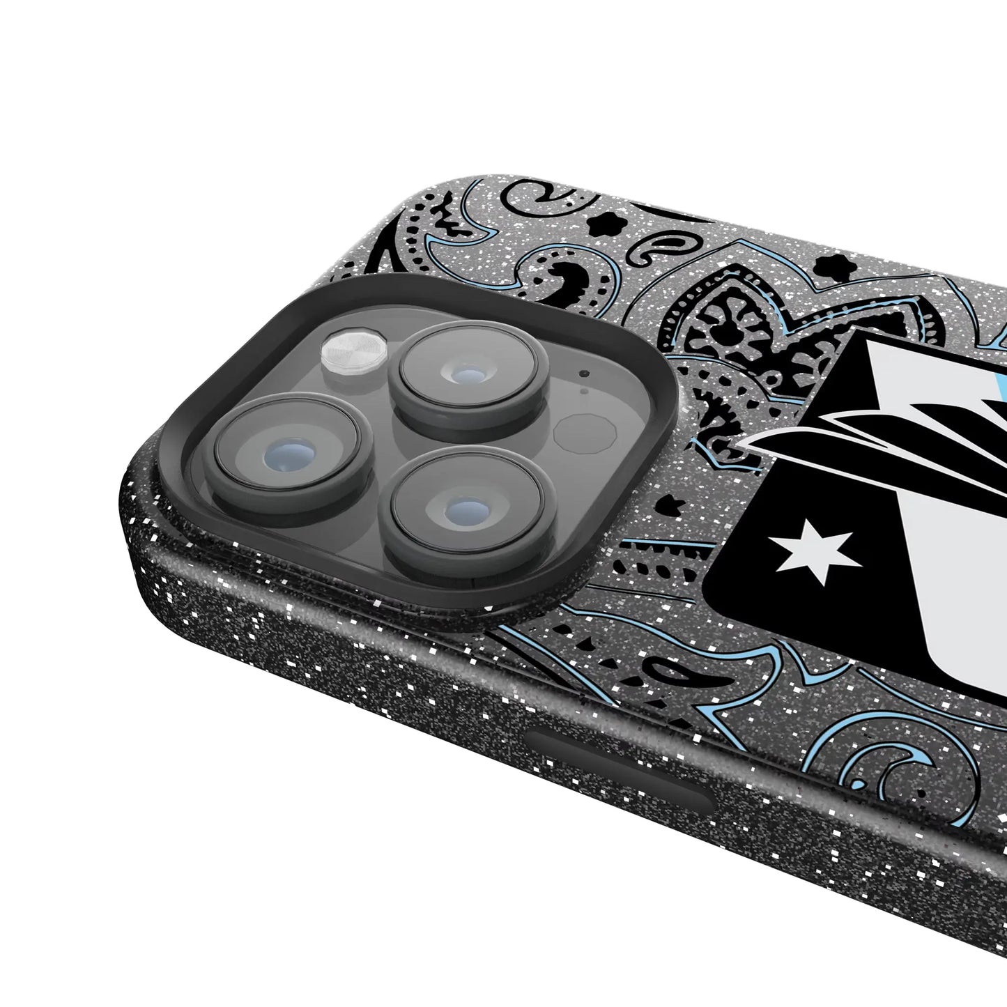 Minnesota United FC Paisley Black Bling Phone Case for Apple iPhone
