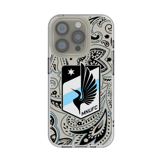 Minnesota United FC Paisley Clear Phone Case for Apple iPhone