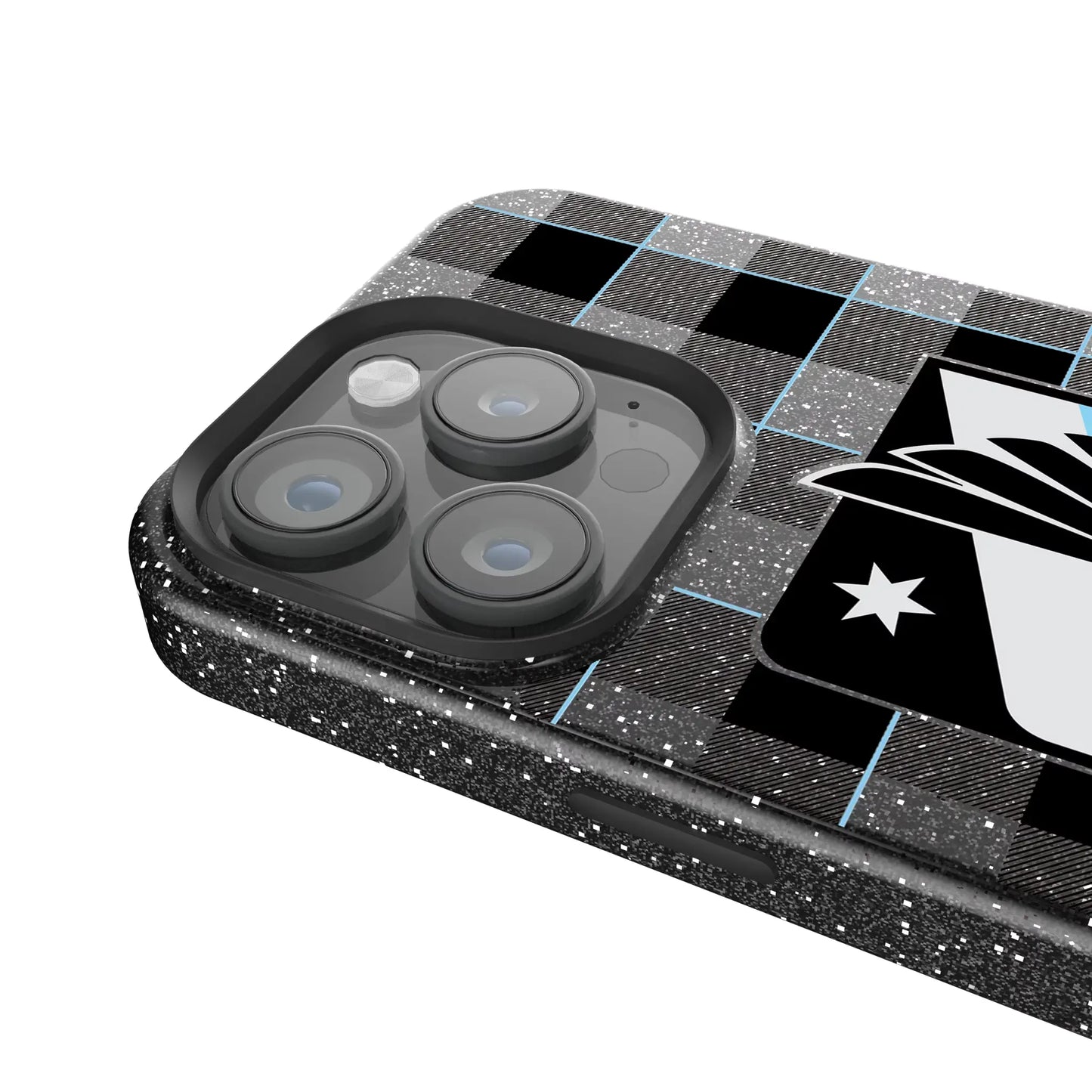 Minnesota United FC Plaid Black Bling Phone Case for Apple iPhone