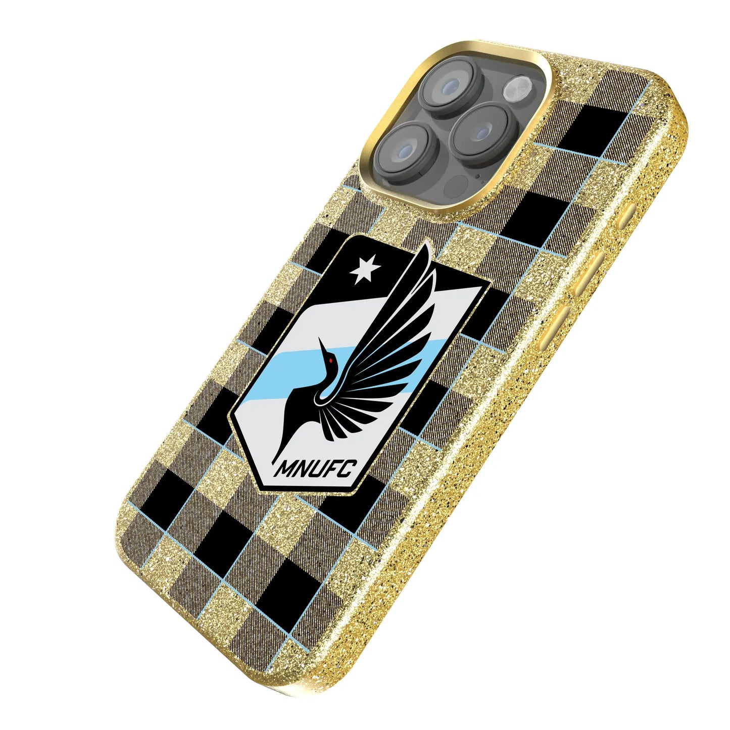 Minnesota United FC Plaid Bling Phone Case for Apple iPhone