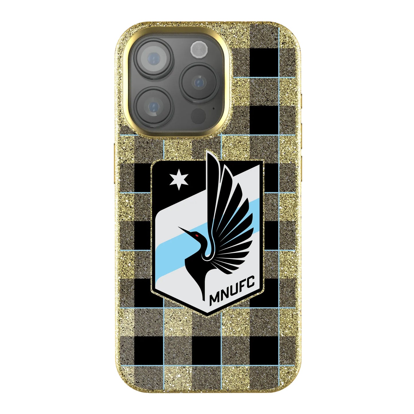Minnesota United FC Plaid Bling Phone Case for Apple iPhone