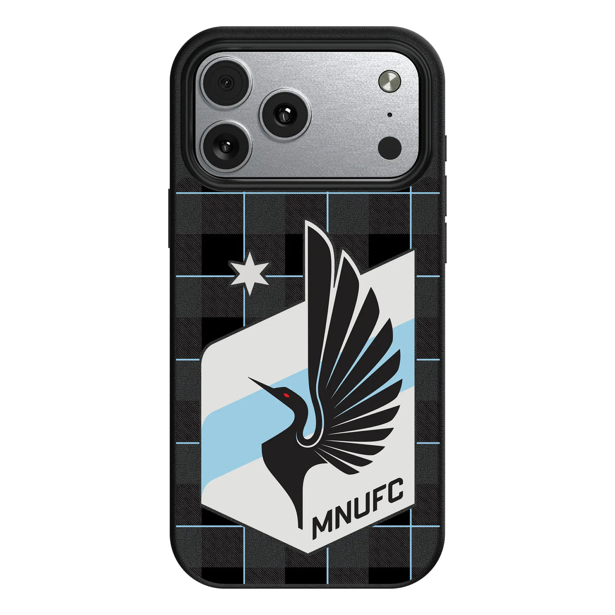 Minnesota United FC Plaid MagSafe Compatible Phone Case for Apple iPhone