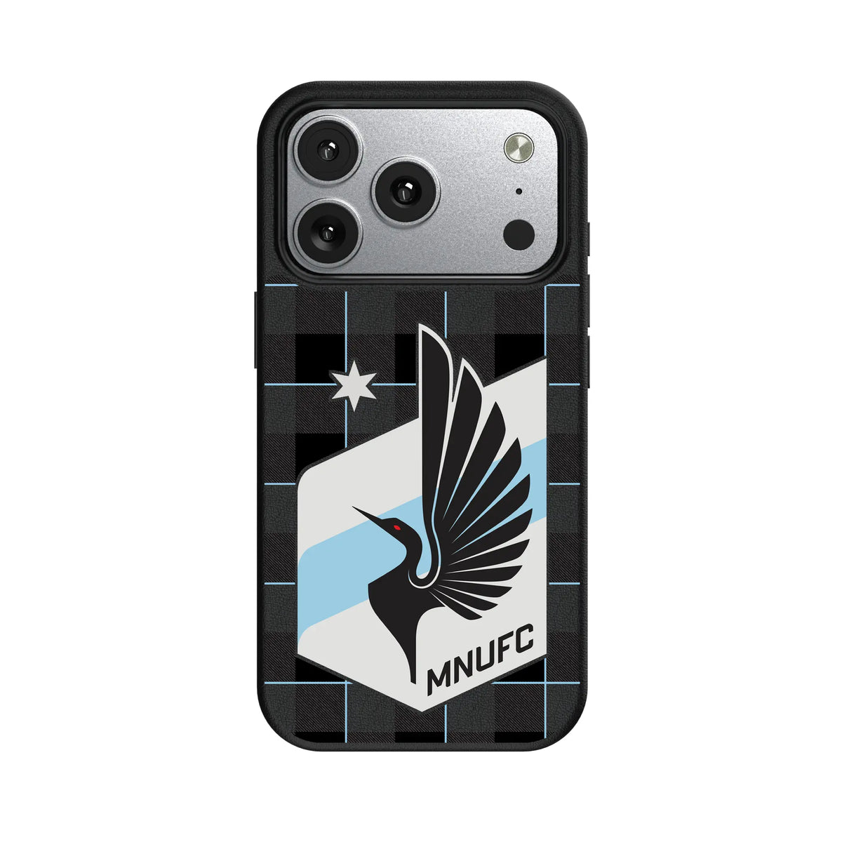 Minnesota United FC Plaid MagSafe Compatible Phone Case for Apple iPhone