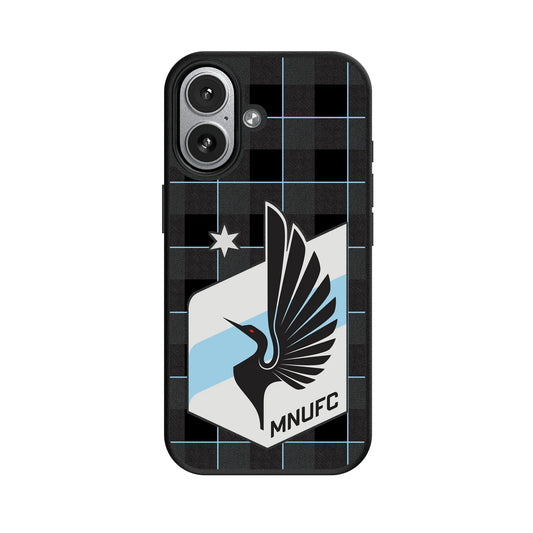 Minnesota United FC Plaid MagSafe Compatible Phone Case for Apple iPhone