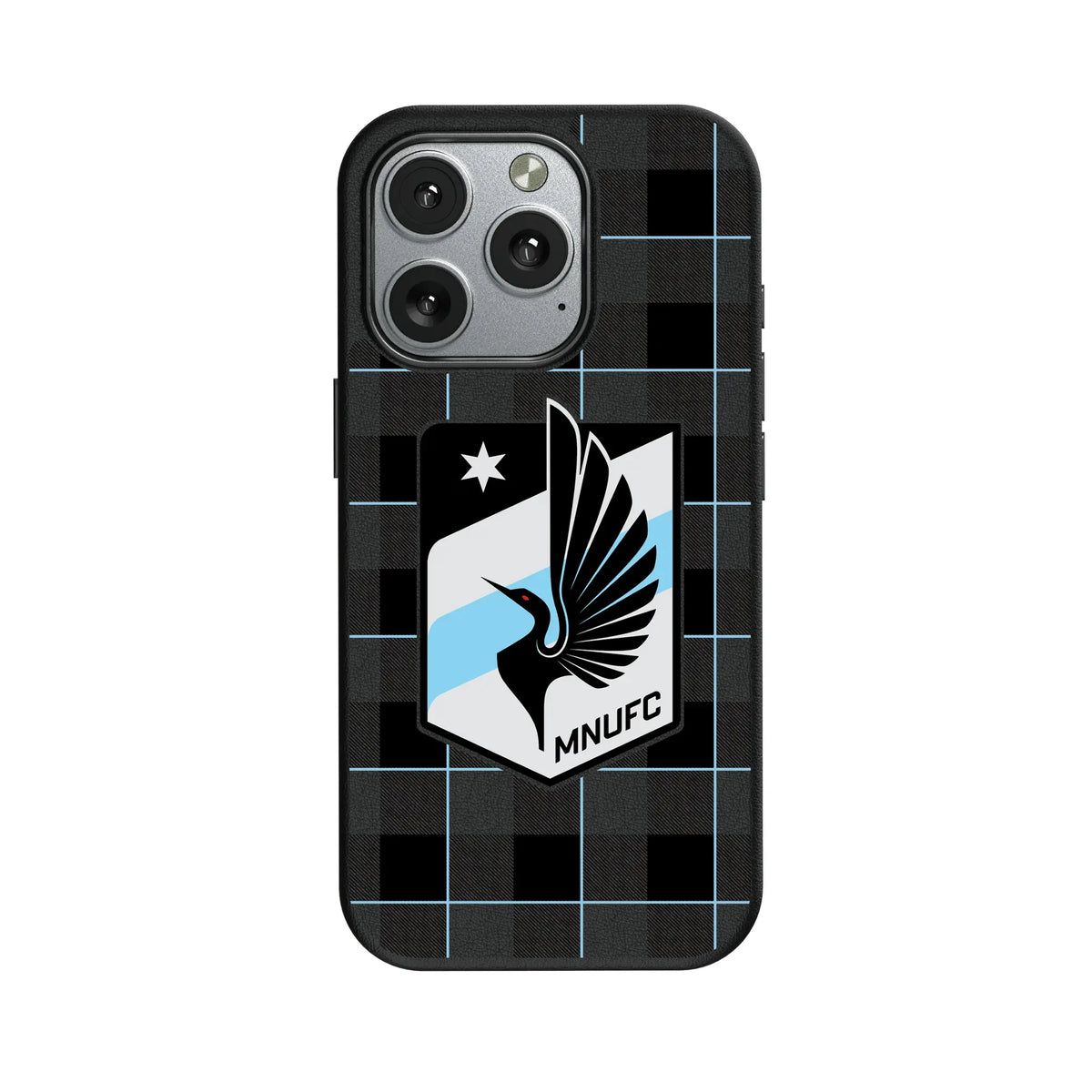 Minnesota United FC Plaid MagSafe Compatible Phone Case for Apple iPhone