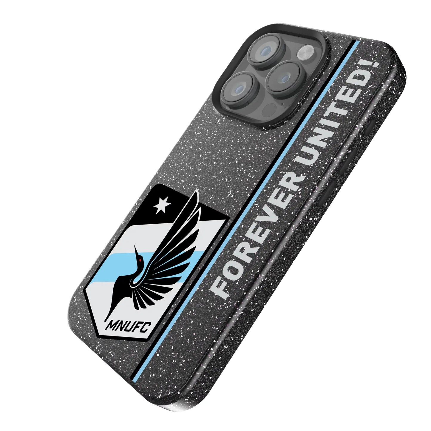 Minnesota United FC Sidebar Black Bling Phone Case for Apple iPhone