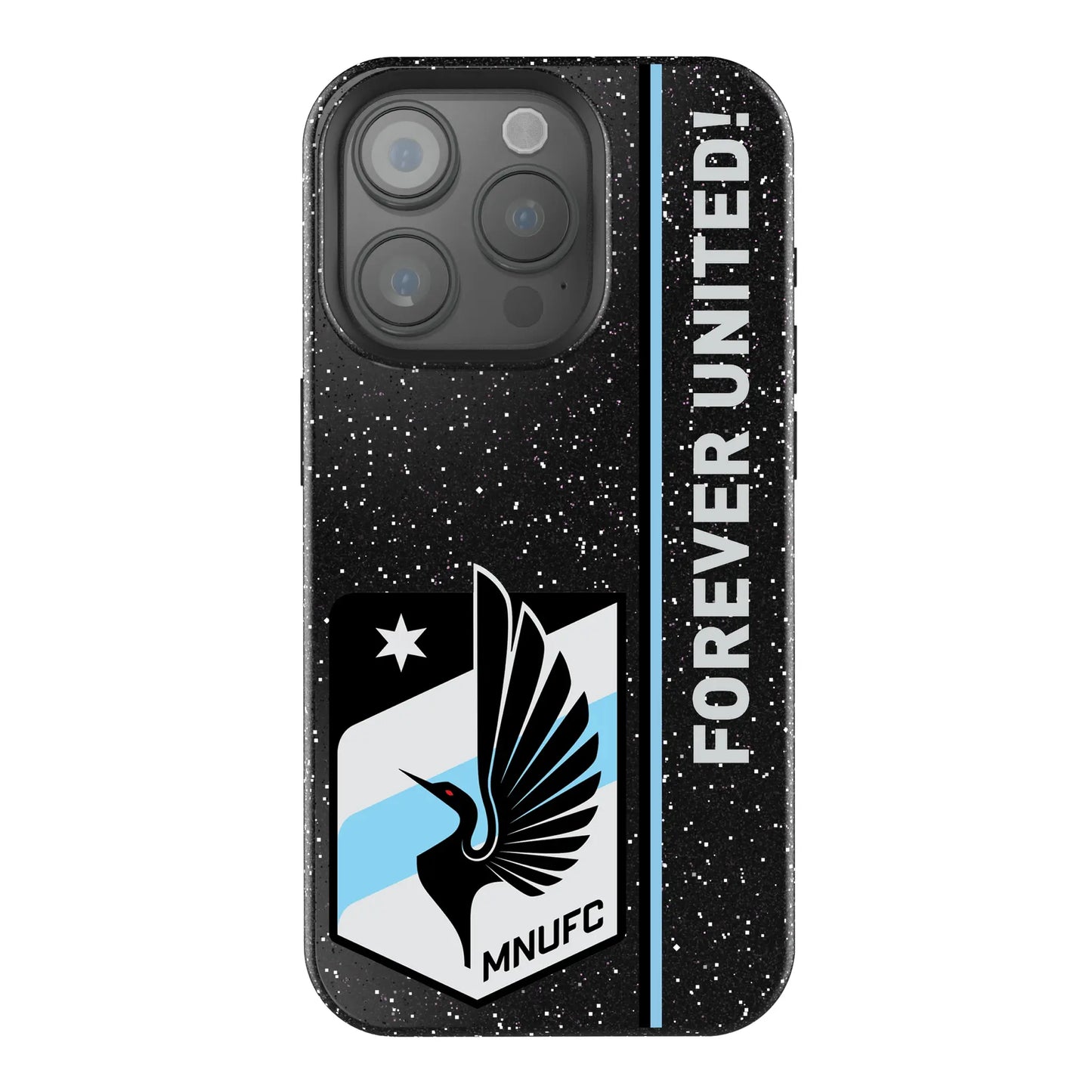 Minnesota United FC Sidebar Black Bling Phone Case for Apple iPhone