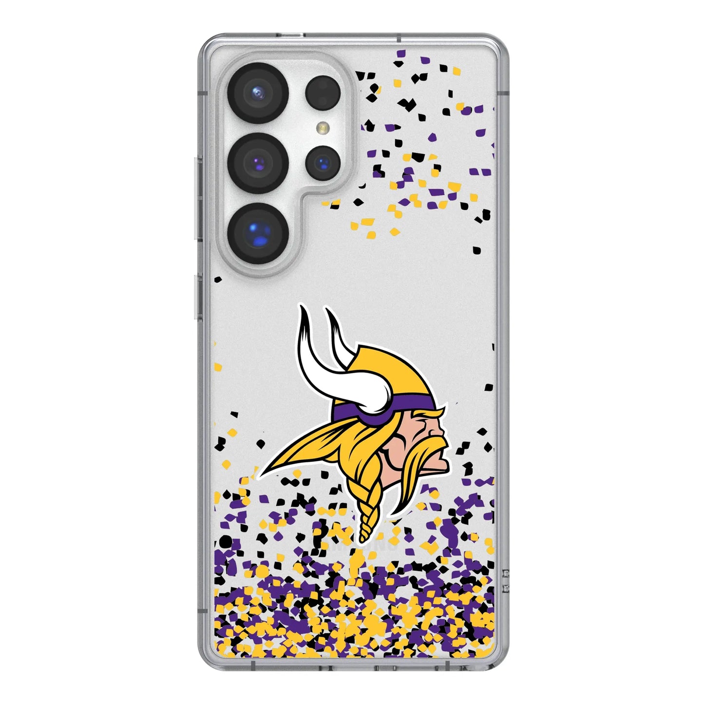 Minnesota Vikings Confetti Clear Phone Case for Samsung Galaxy