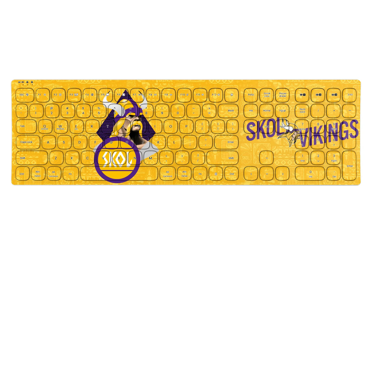 Minnesota Vikings Deco Curved Wireless Keyboard
