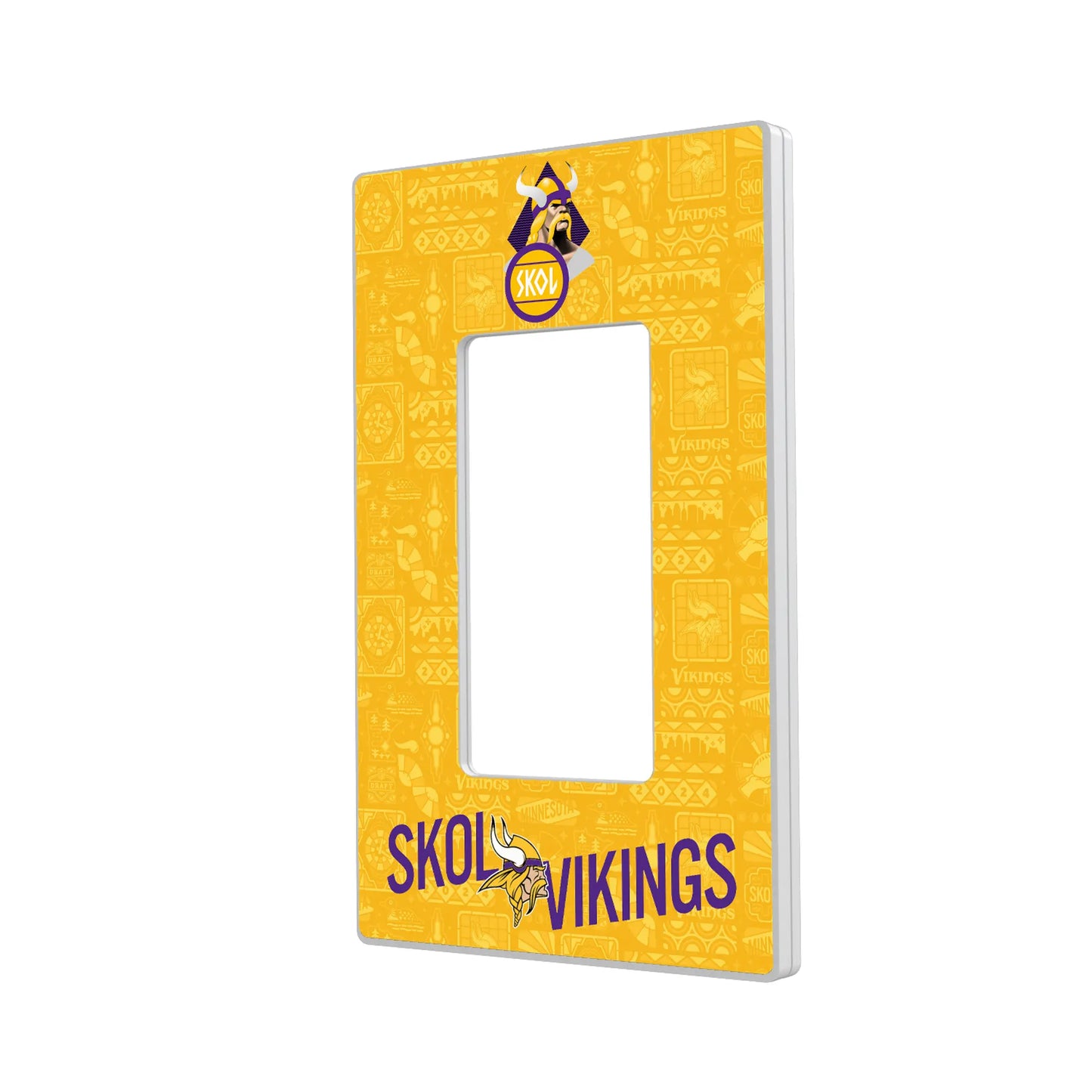 Minnesota Vikings Deco Hidden-Screw Light Switch Plate