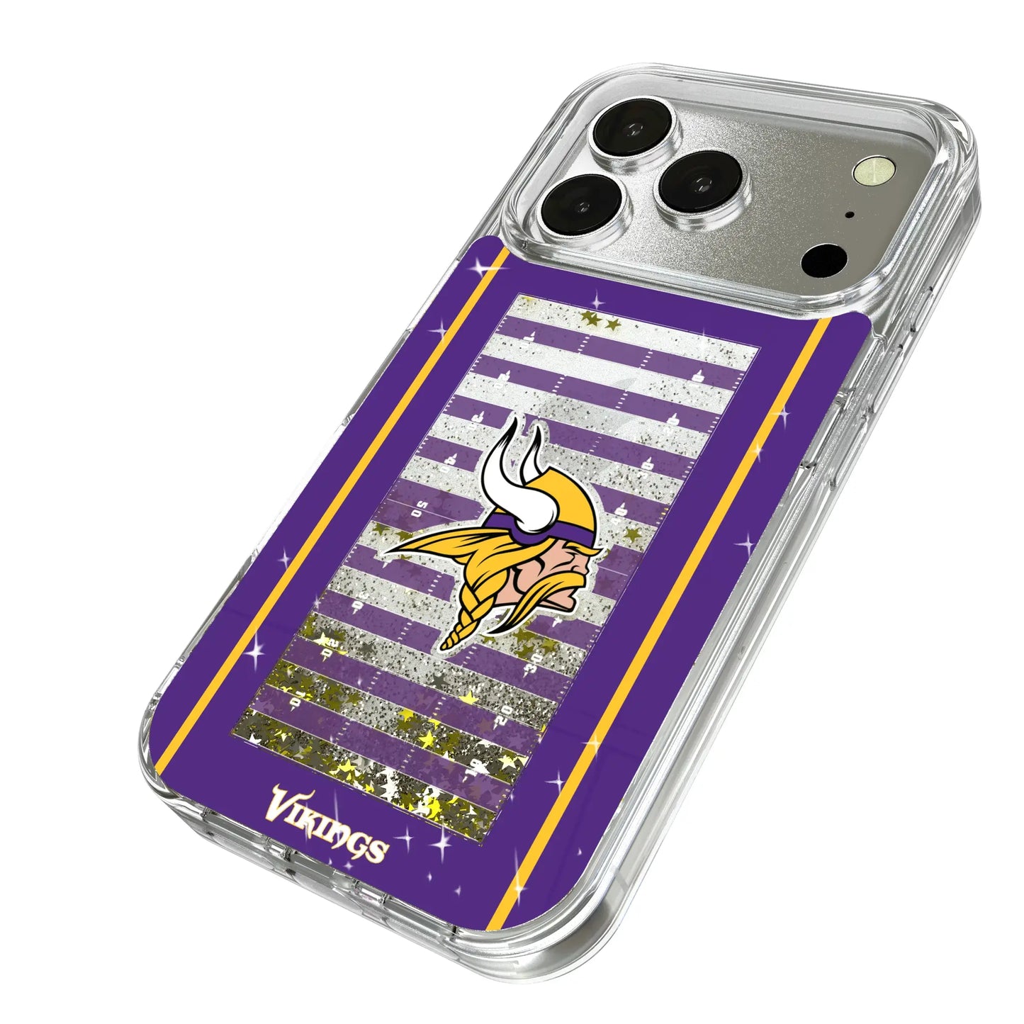 Minnesota Vikings Field Glitter Phone Case for Apple iPhone