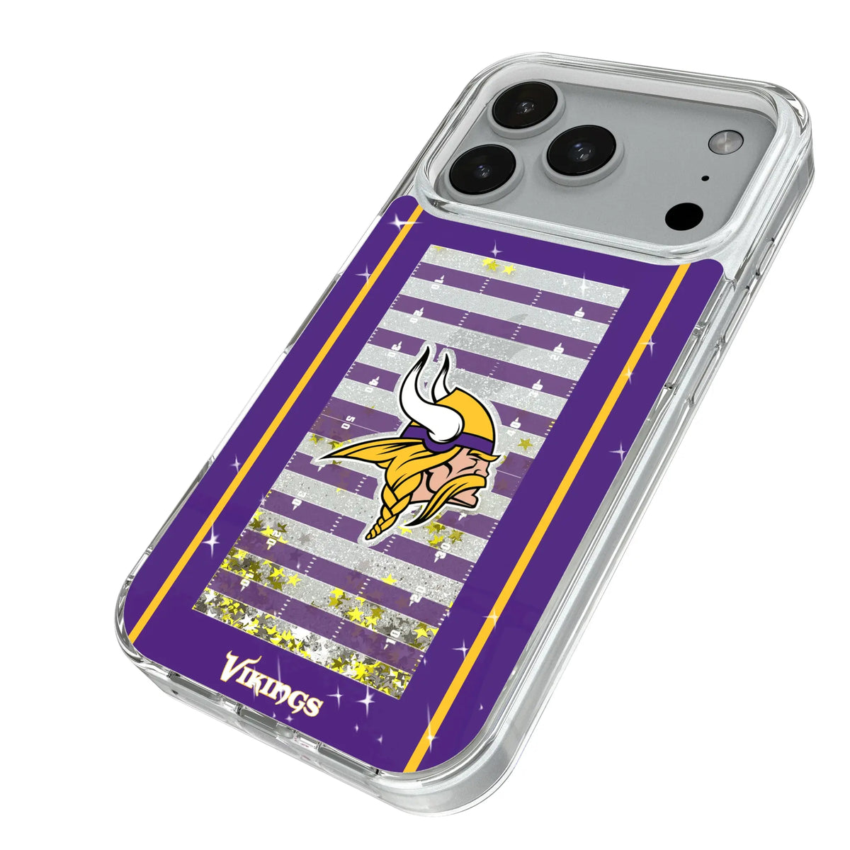 Minnesota Vikings Field Glitter Phone Case for Apple iPhone