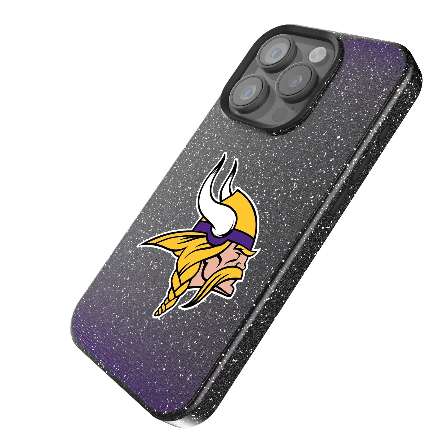 Minnesota Vikings Linen Black Bling Phone Case for Apple iPhone