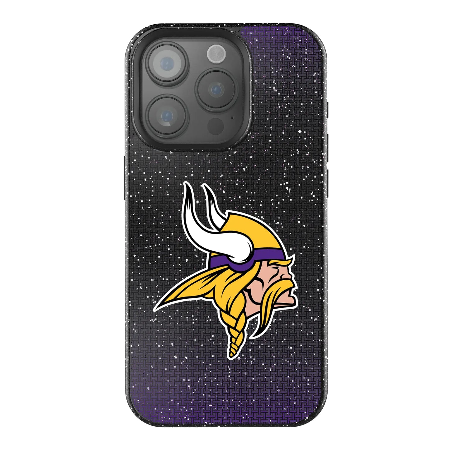 Minnesota Vikings Linen Black Bling Phone Case for Apple iPhone