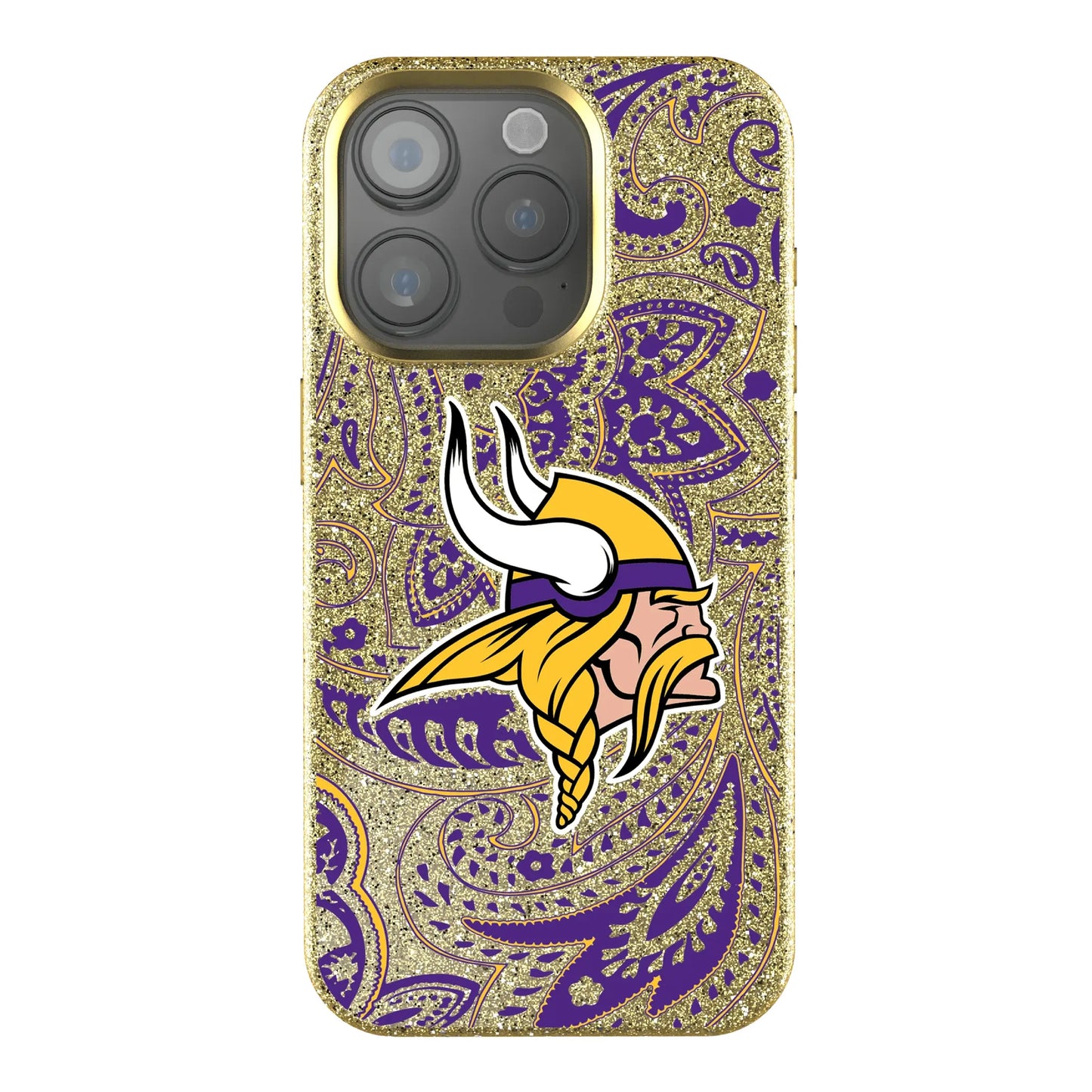 Minnesota Vikings Paisley Bling Phone Case for Apple iPhone