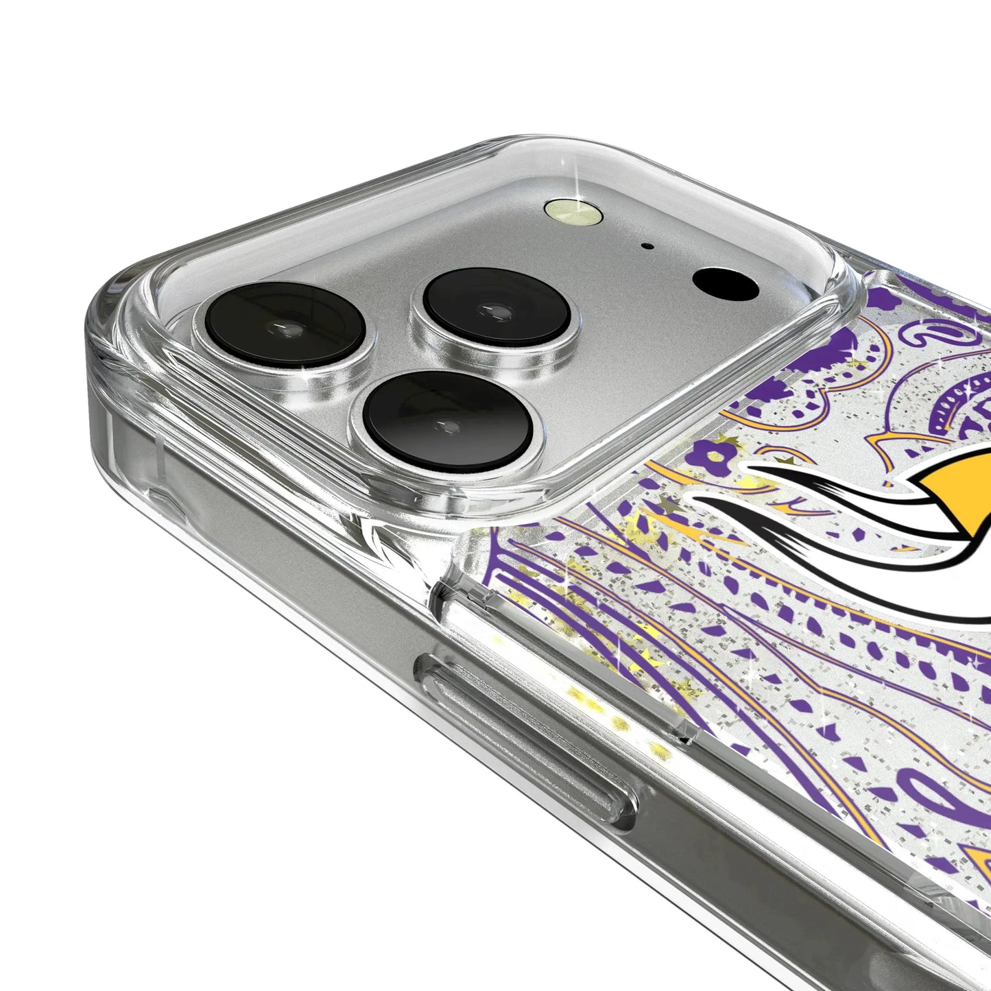 Minnesota Vikings Paisley Glitter Phone Case for Apple iPhone