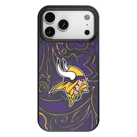 Minnesota Vikings Paisley MagSafe Compatible Phone Case for Apple iPhone