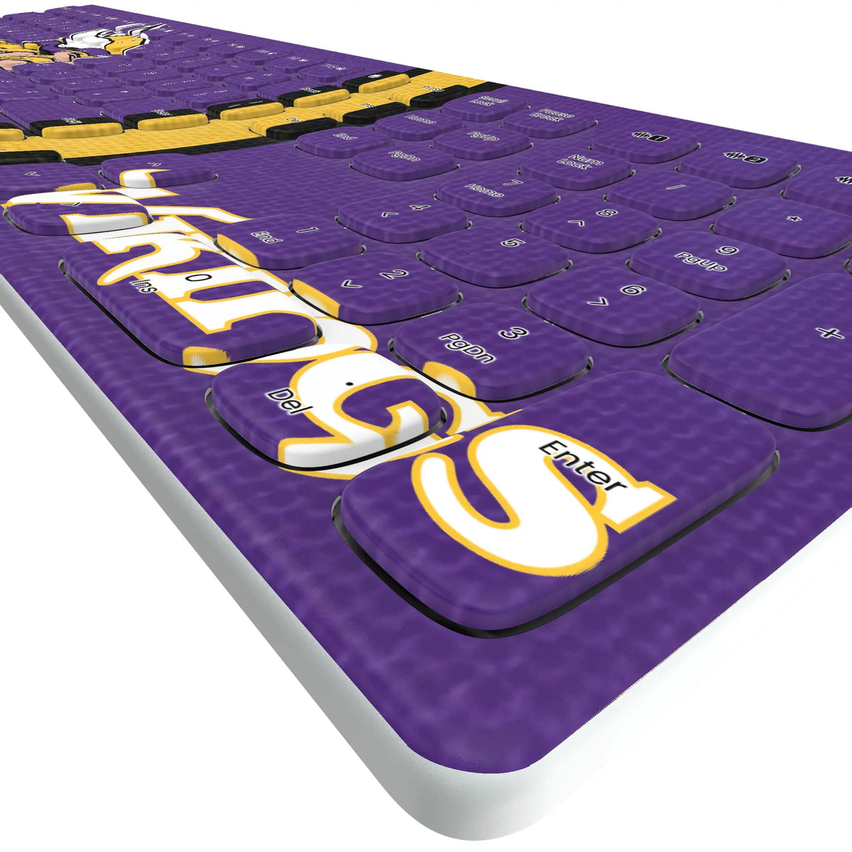 Minnesota Vikings Stripe Curved Wireless Keyboard