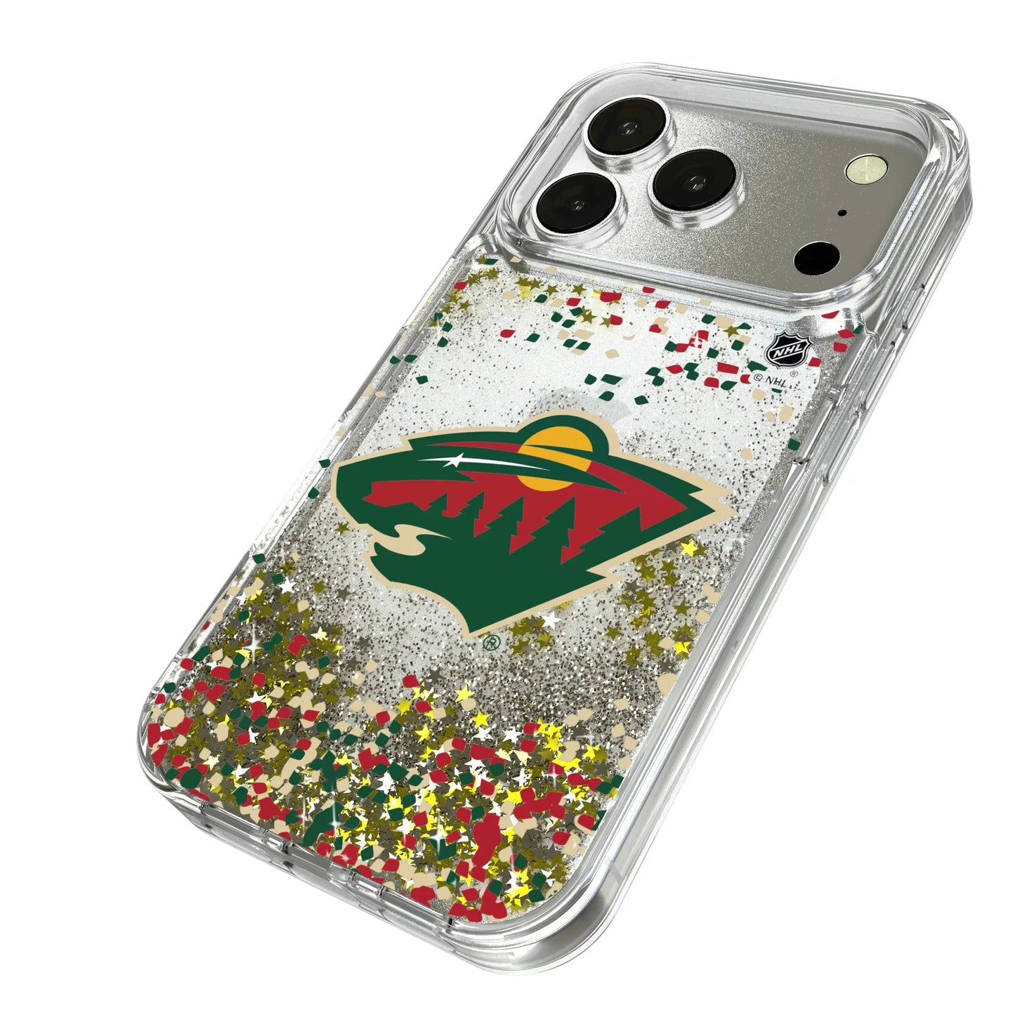 Minnesota Wild Confetti Glitter Phone Case for Apple iPhone