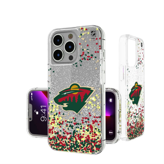 Minnesota Wild Confetti Glitter Phone Case for Apple iPhone