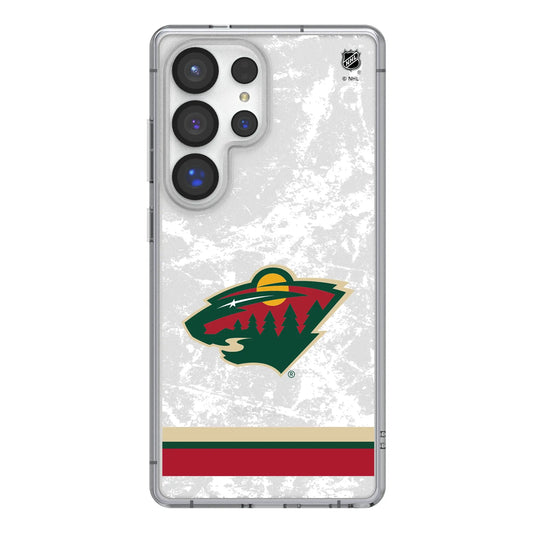 Minnesota Wild Ice Stripe Clear Phone Case for Samsung Galaxy