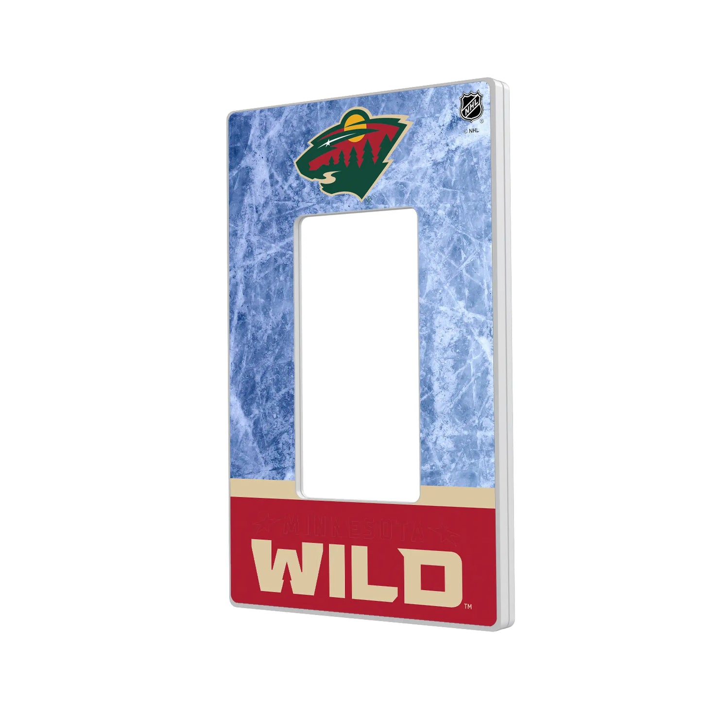 Minnesota Wild Ice Wordmark Hidden-Screw Light Switch Plate