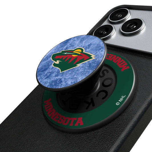Minnesota Wild Ice Wordmark PopSockets Magnetic Phone Grip and Stand