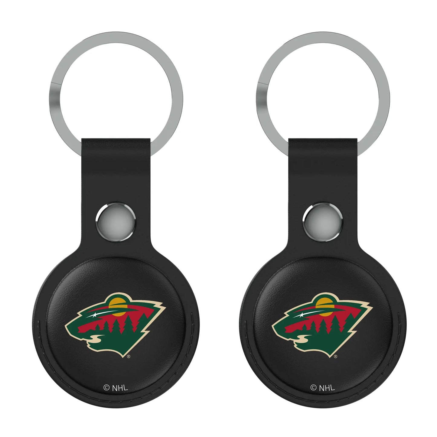Minnesota Wild Insignia Black Airtag Holder 2-Pack
