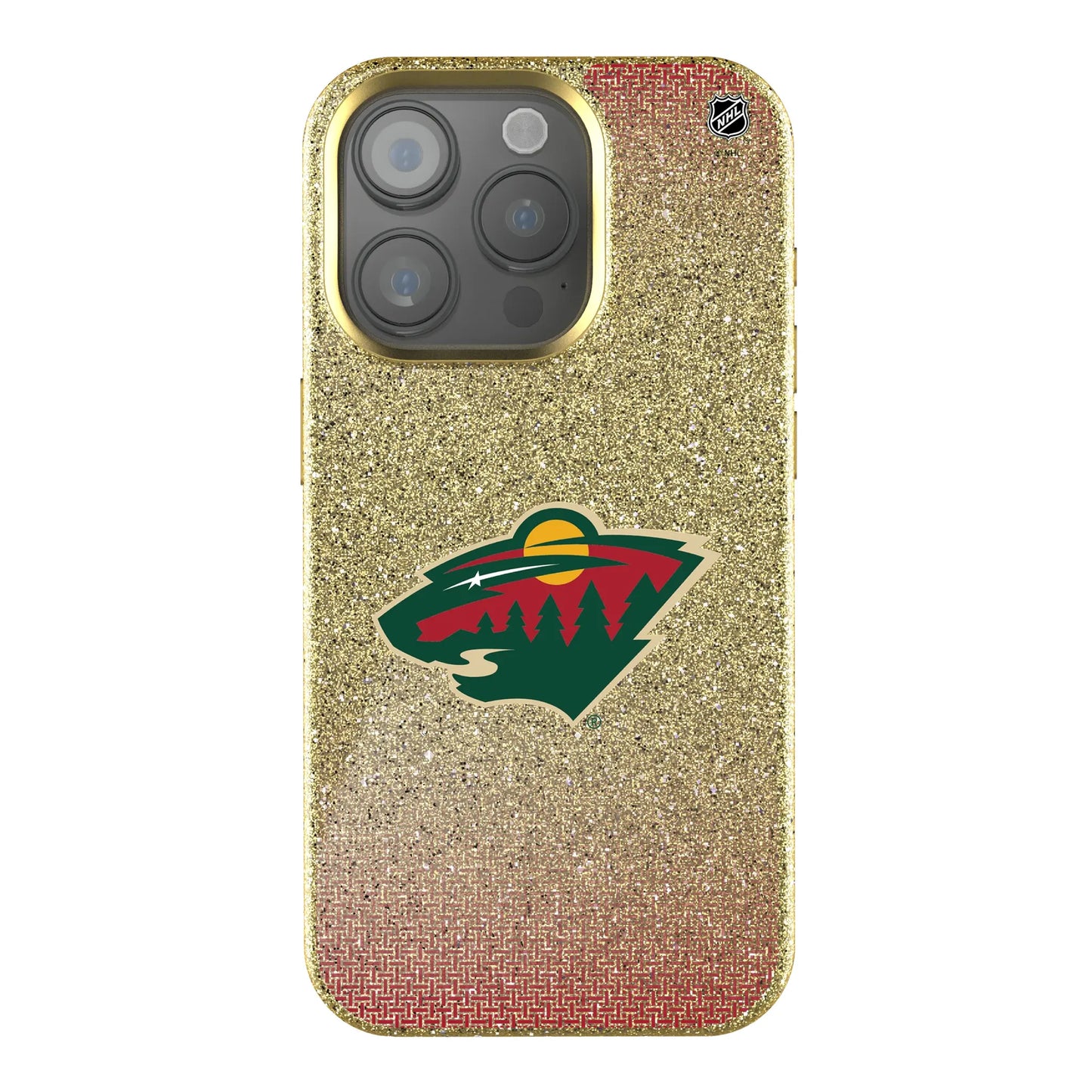 Minnesota Wild Linen Bling Phone Case for Apple iPhone