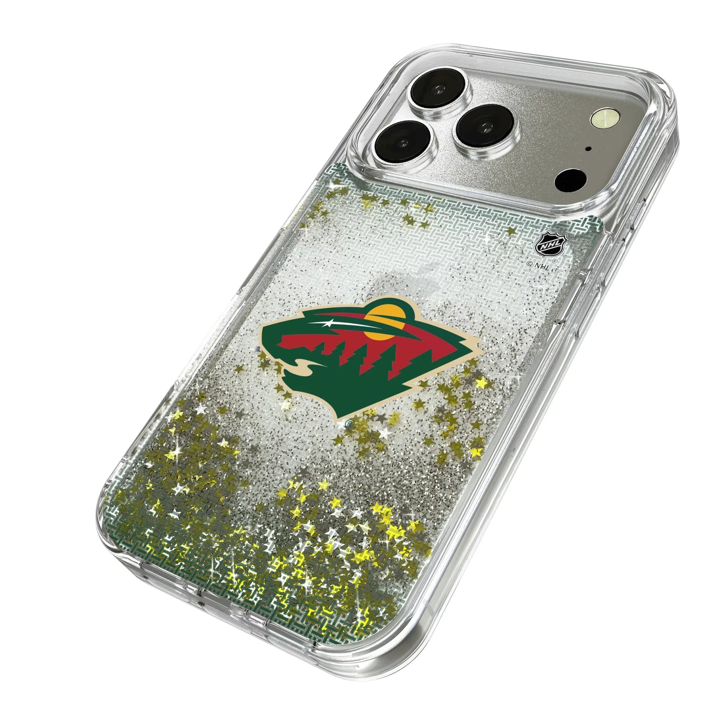 Minnesota Wild Linen Glitter Phone Case for Apple iPhone