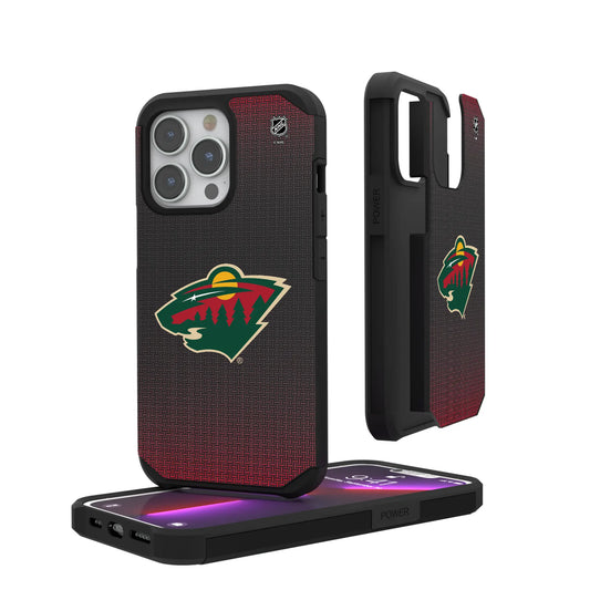 Minnesota Wild Linen Rugged Phone Case for Apple iPhone