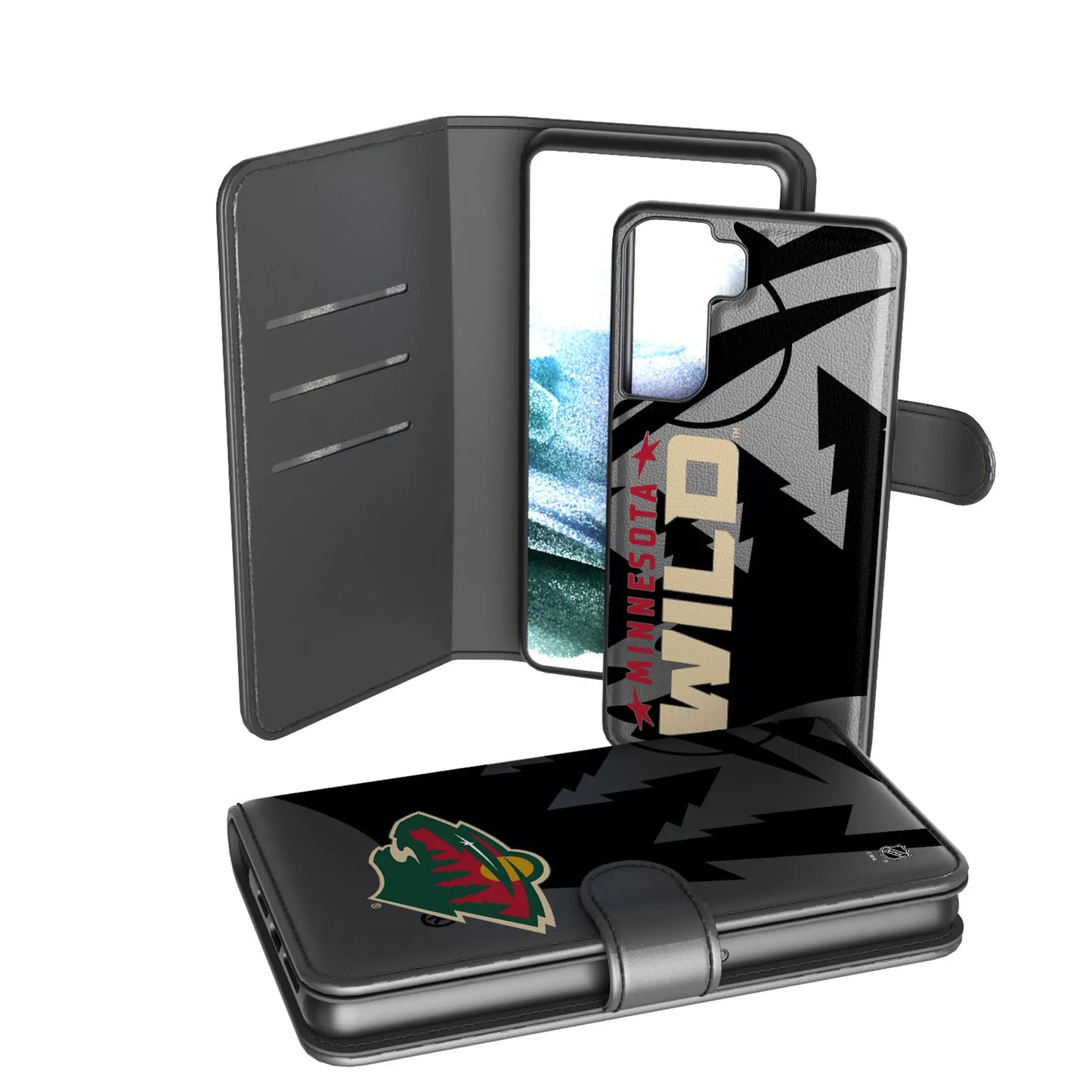 Minnesota Wild Monocolor Tilt Wallet Phone Case for Apple iPhone
