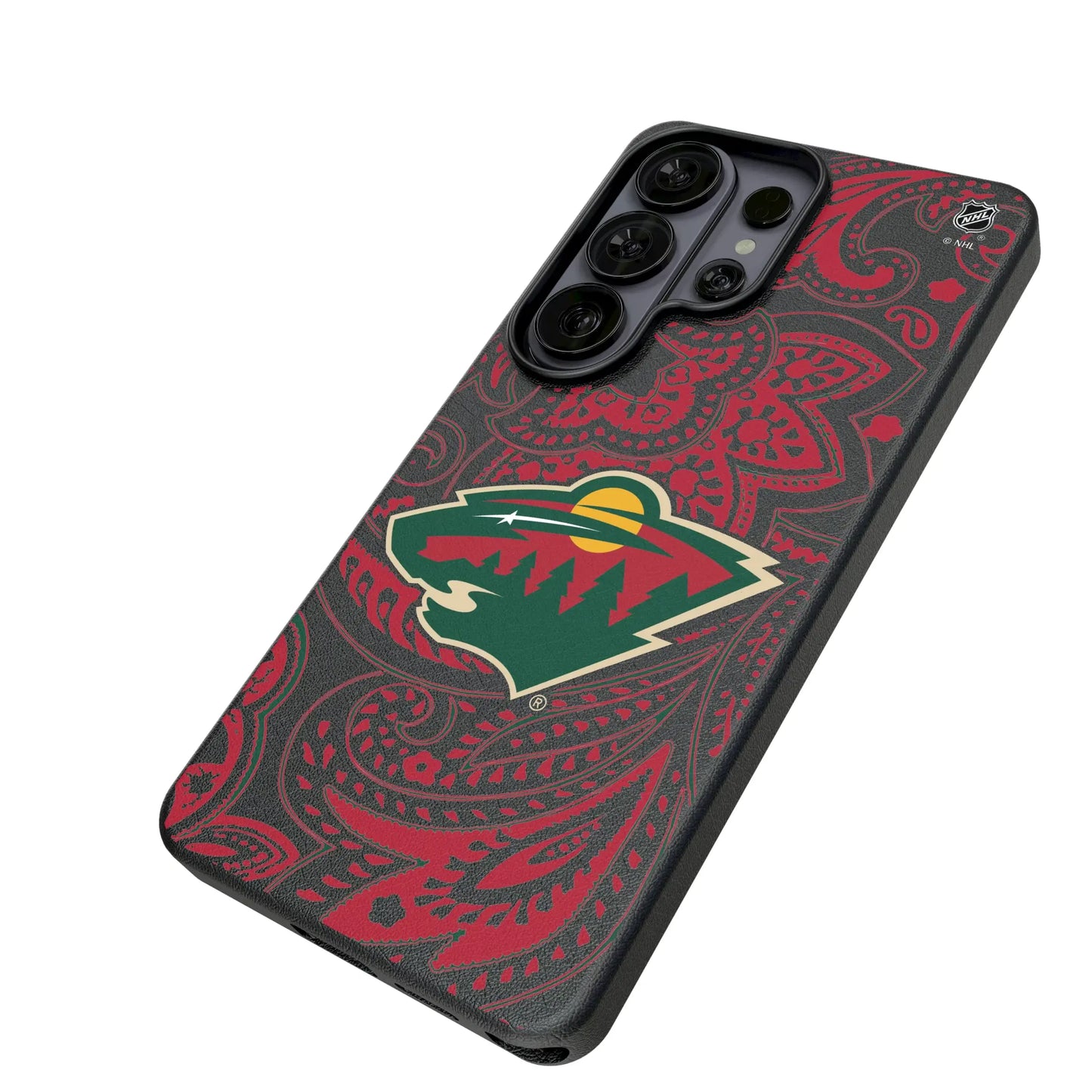 Minnesota Wild Paisley MagSafe Compatible Phone Case for Samsung Galaxy