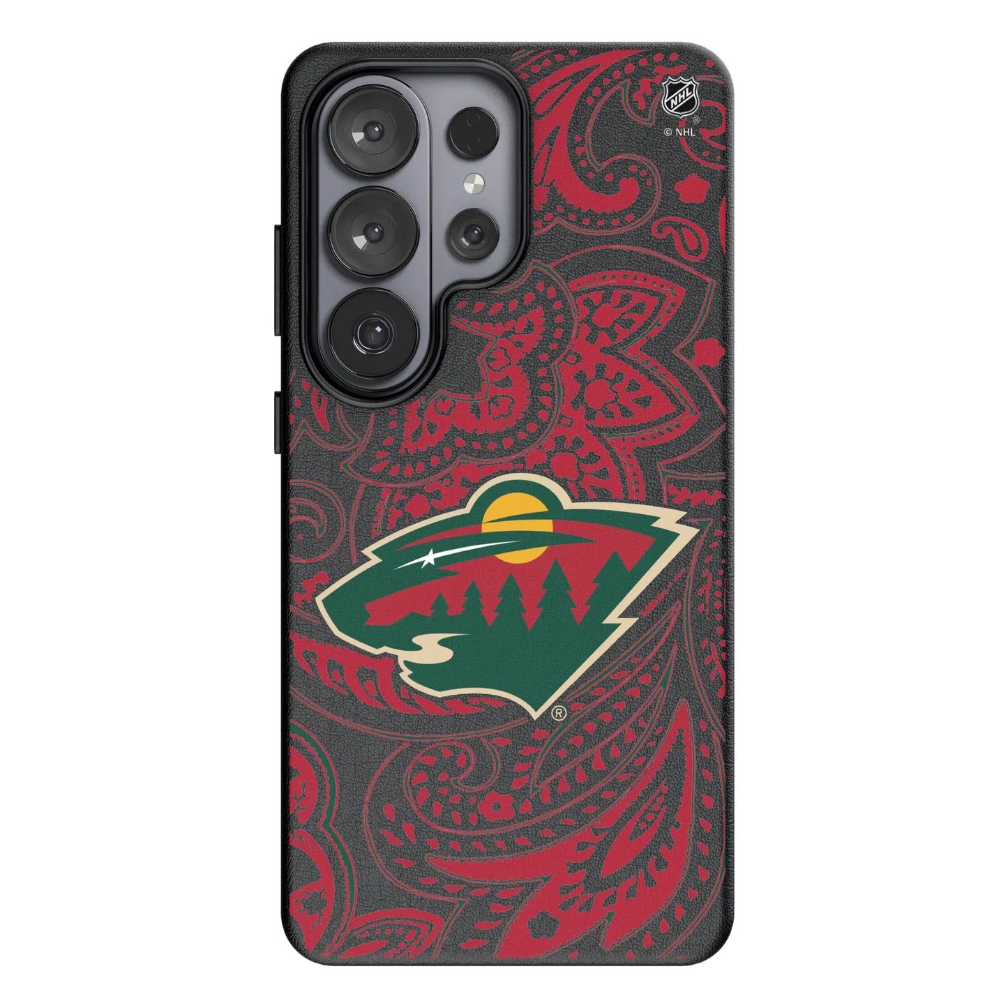 Minnesota Wild Paisley MagSafe Compatible Phone Case for Samsung Galaxy