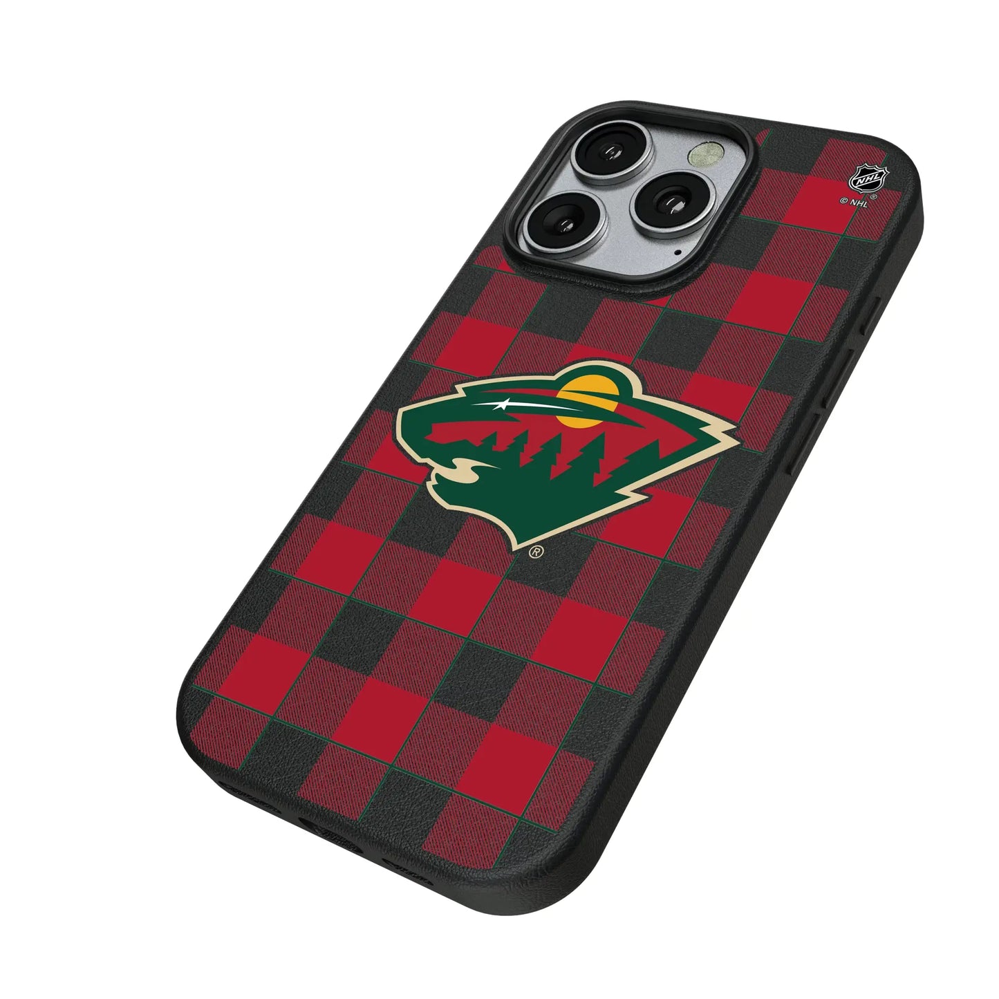 Minnesota Wild Plaid MagSafe Compatible Phone Case for Apple iPhone