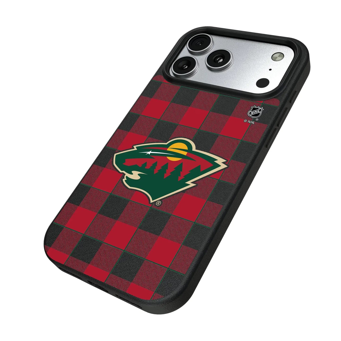 Minnesota Wild Plaid MagSafe Compatible Phone Case for Apple iPhone