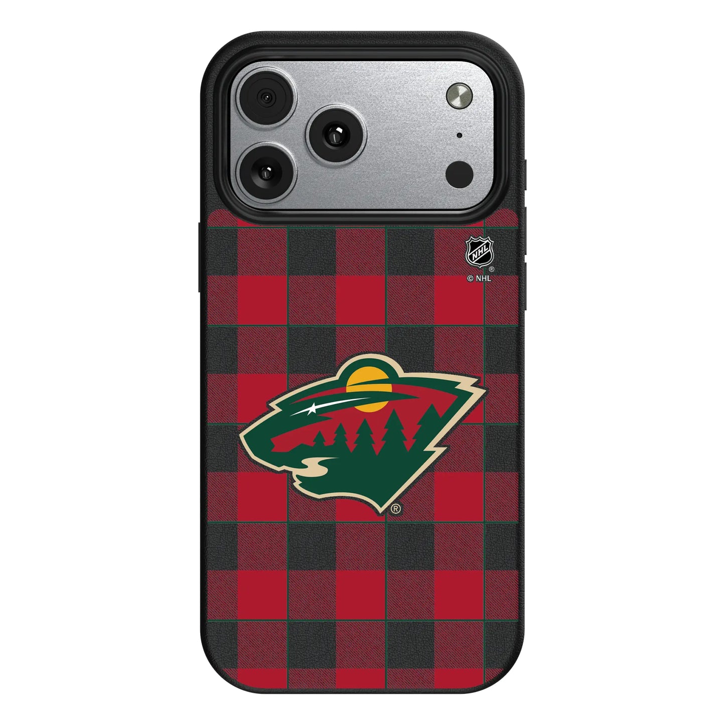 Minnesota Wild Plaid MagSafe Compatible Phone Case for Apple iPhone