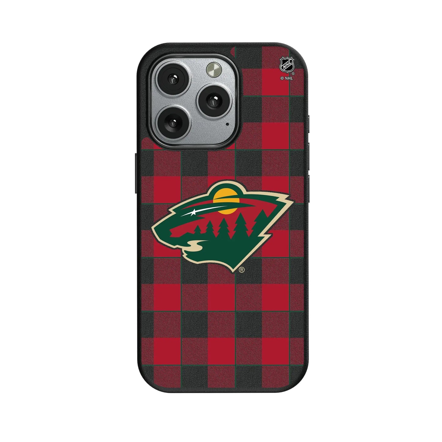 Minnesota Wild Plaid MagSafe Compatible Phone Case for Apple iPhone