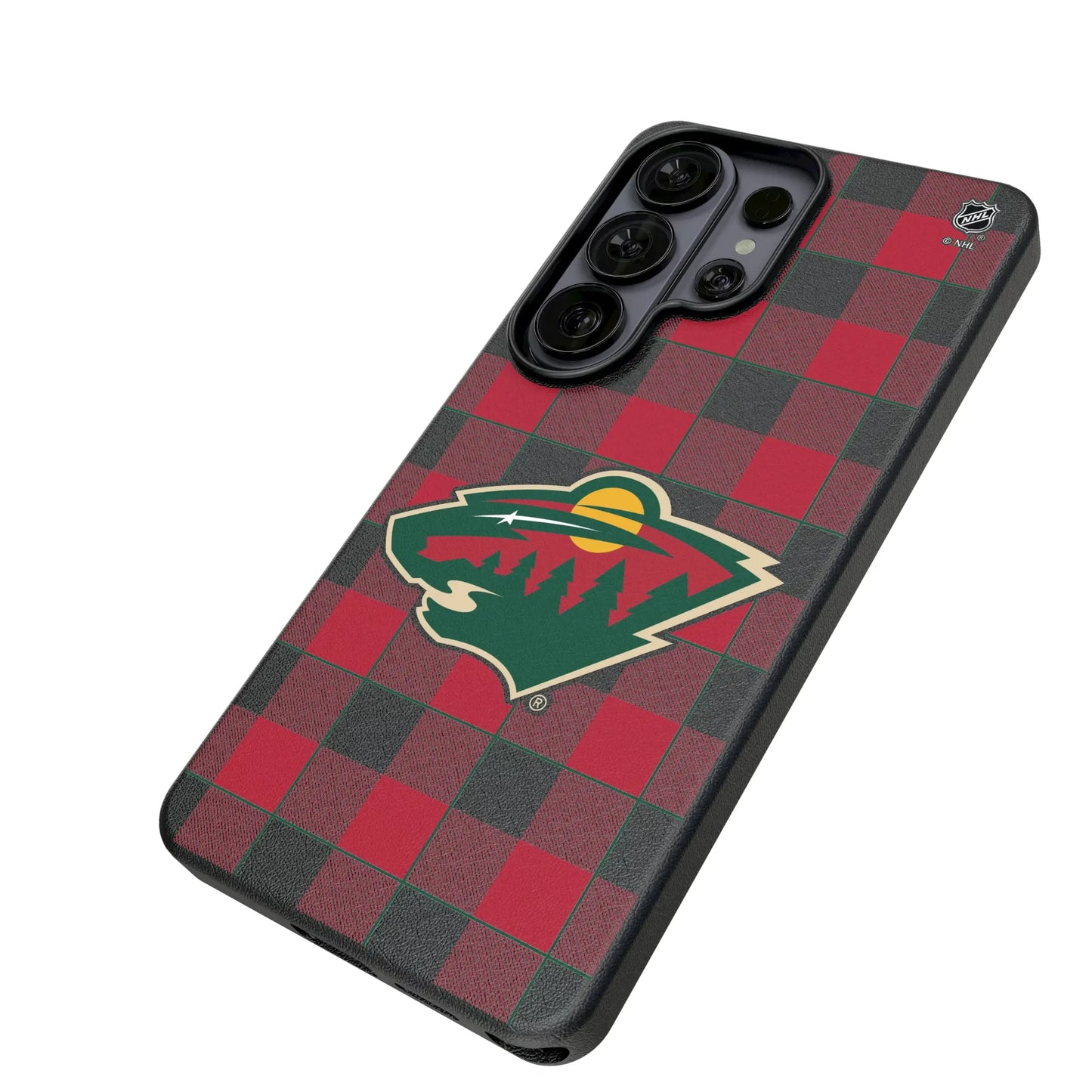 Minnesota Wild Plaid MagSafe Compatible Phone Case for Samsung Galaxy